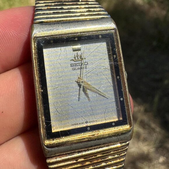 Vintage Seiko 5y91-5030 Galaxy Tank Watch RARE - Picture 1 of 5